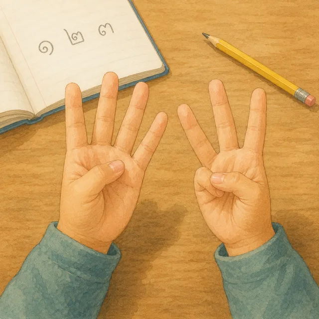 Counting on fingers, Thai style