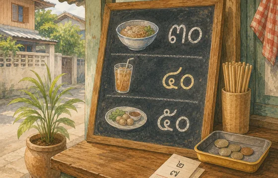 Thai numbers with pronunciation
