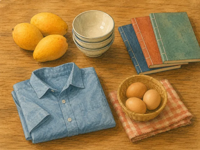Everyday objects illustrating Thai classifiers
